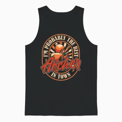 Archery Funny Unisex Tank Top - Black