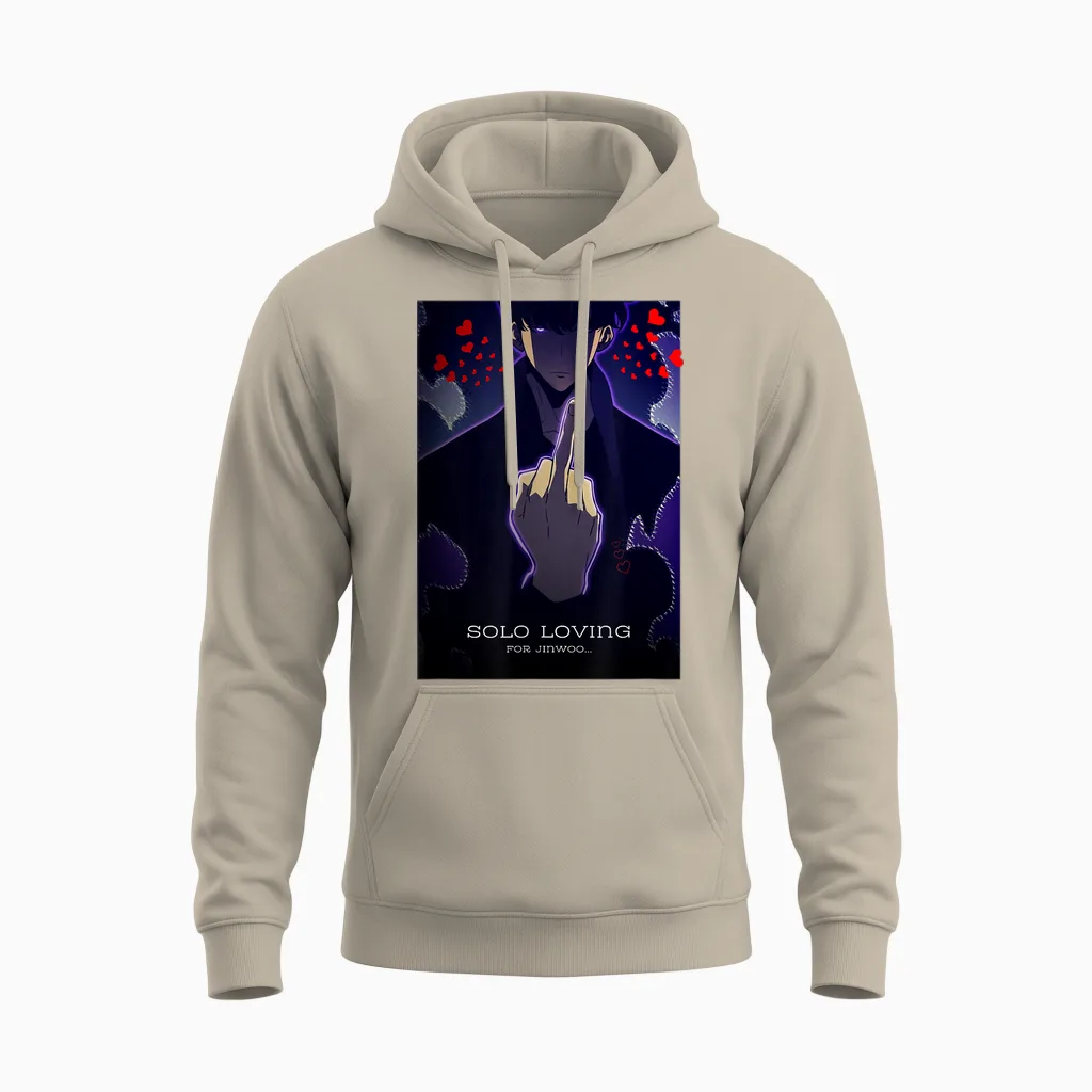 Solo Loveling - Anime-Inspiriertes T-Shirt Für Japanische Liebhaber Unisex Hoodie in Sand