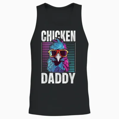 Chicken Daddy - Ein Lustiges Design Für Jeden Hahn Im Korb Unisex Tank Top - Black