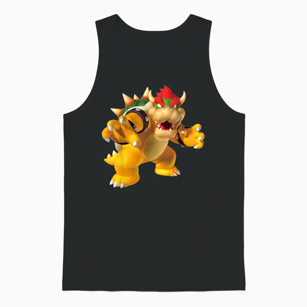 Super Mario Bowser Unisex Tank Top in Black