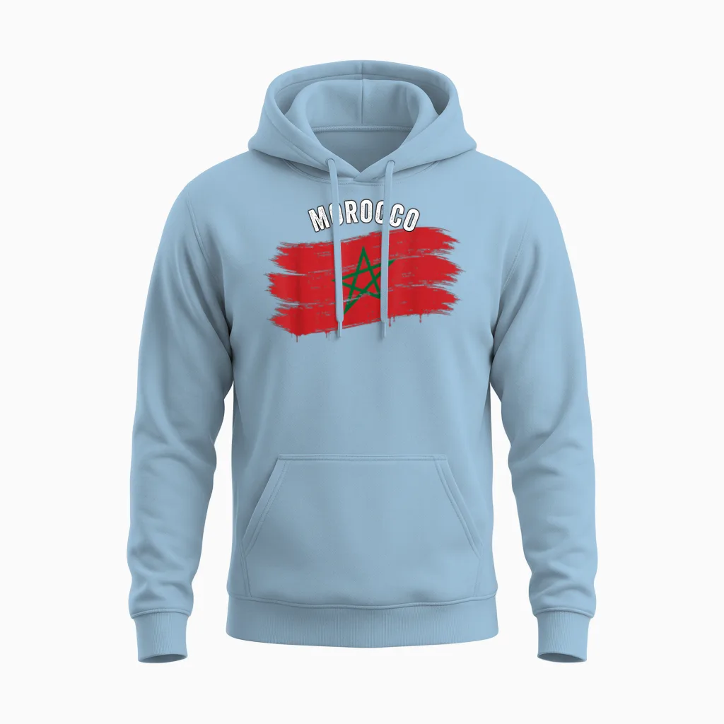 Costume Aux Couleurs Marocaines Cool Pour Garçons Et Filles Unisex Hoodie in Light Blue
