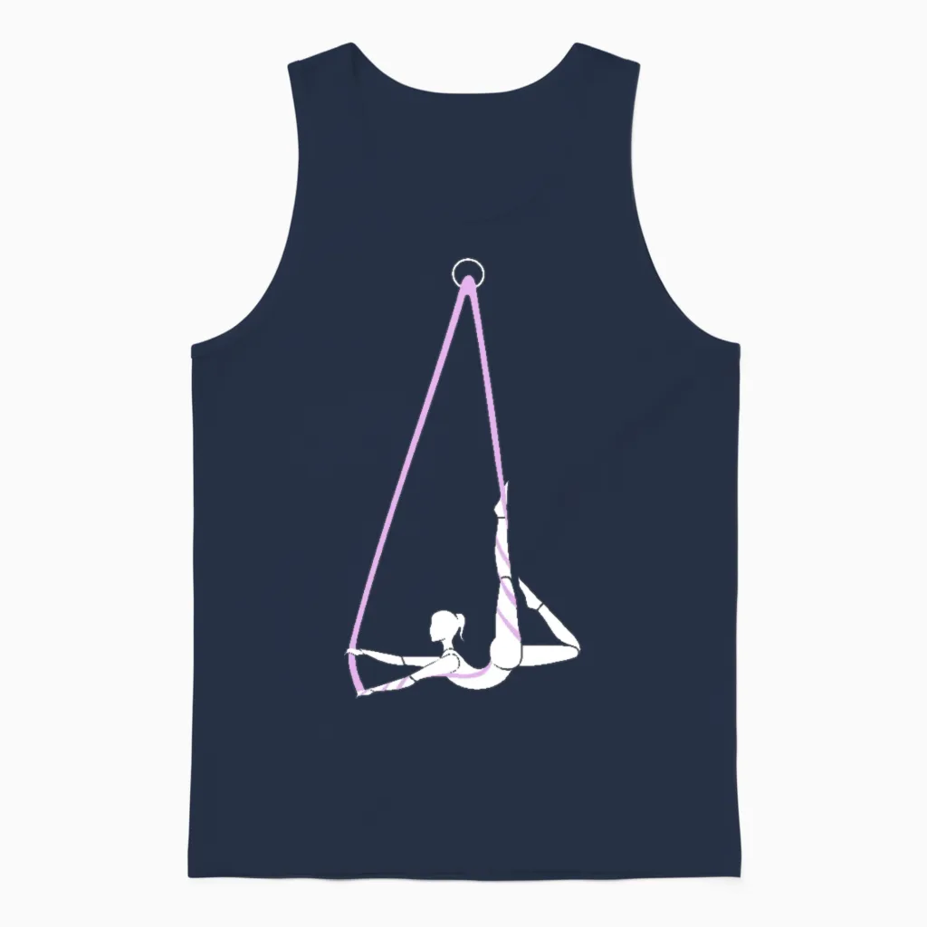 Aerial Silk Unisex Tank Top in Navy