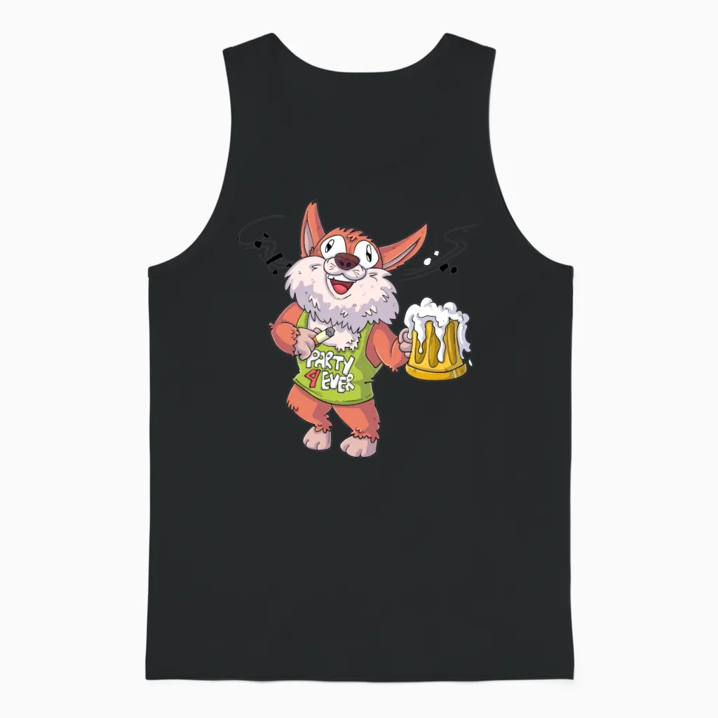 Party Dog / Dog Party Lovers Gift Unisex Tank Top in Black