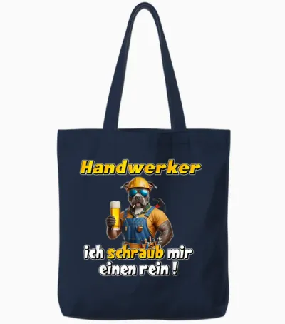 Handwerker ,ich Schraub Mir Einen Rein , Malle Song Tote Bags - Navy