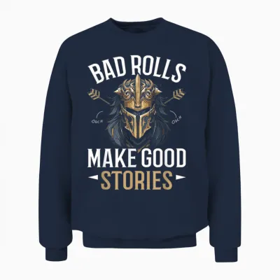 Rpg Gaming Role Playing D20 Tabletop Games Funny Rpg Gamer Unisex Sweatshirt - Navy