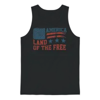 America Land of the Free — Patriotic & 4th July Unisex Tank Top - Black – 1