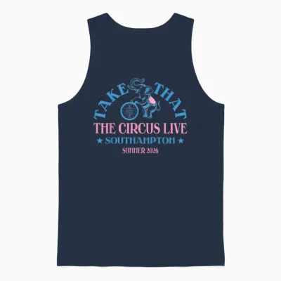 Take That the Circus Live South Hampton Unisex Tank Top - Navy