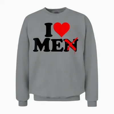 I Love Heart Me Men Unisex Sweatshirt - Sport Grey
