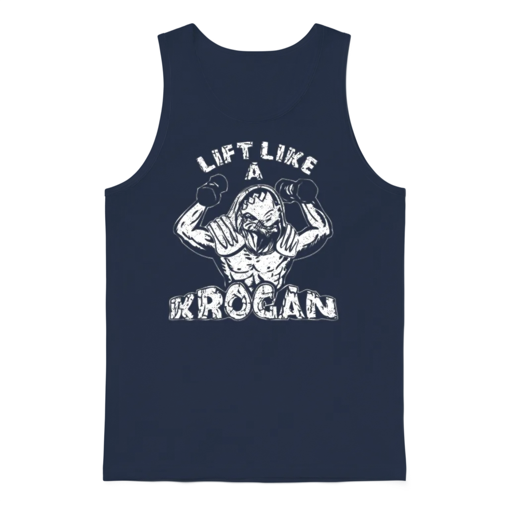 Lift Like a Krogan Unisex Tank Top - Navy