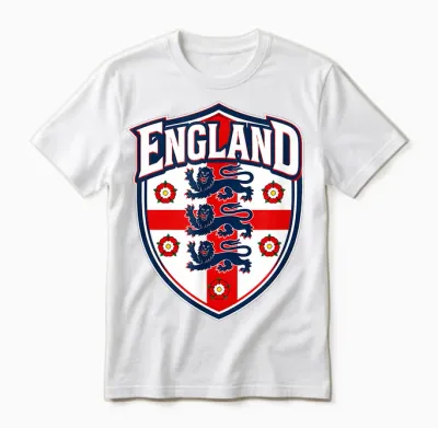 England Flag Shirts for Men Women Kids Patriotic England Unisex T-Shirt - White
