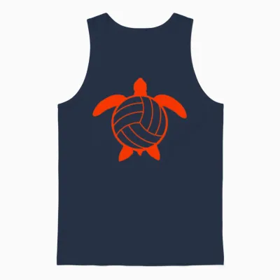Water Turtle Volleyball Sport Hobby Volley Logo Unisex Tank Top - Navy