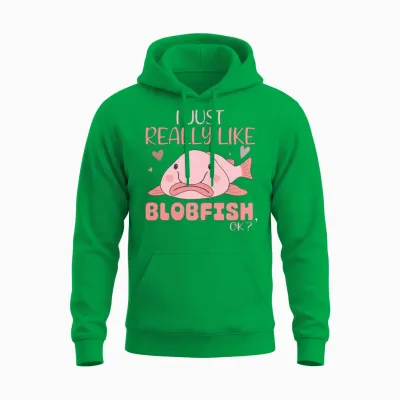 Funny Blobfish Lovers Unisex Hoodie - Irish Green