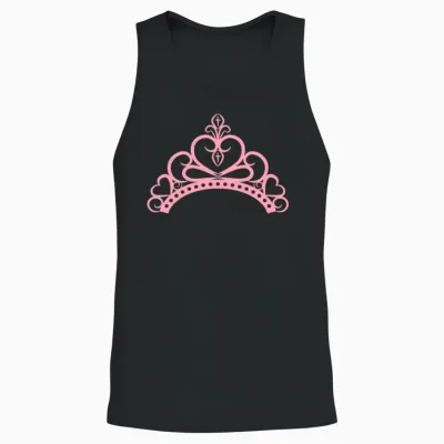 Princess Crown Tiara Unisex Tank Top - Black