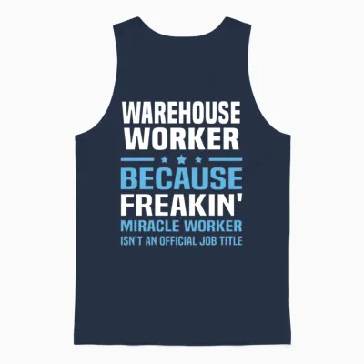Warehouse Worker Unisex Tank Top - Navy