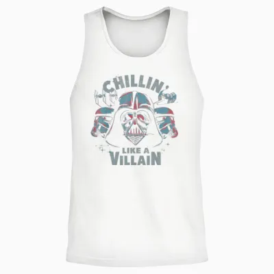Star Wars Darth Vader Chillin Like a Villain Unisex Tank Top - White