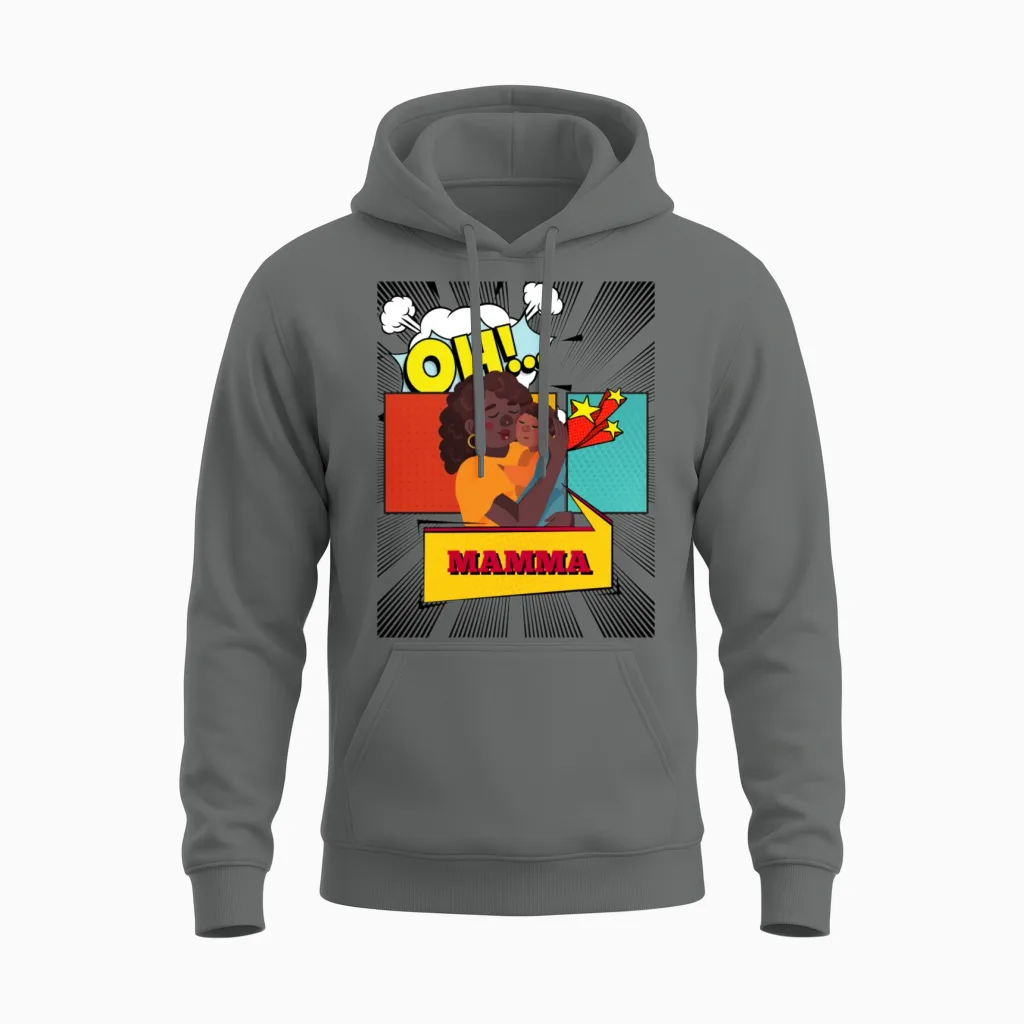 Oh Mamma T-Shirts Unisex Hoodie in Graphite Heather