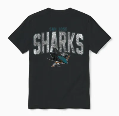San Jose Sharks Nhl-Hockey Mit Vintage-Logo Unisex T-Shirt - Black
