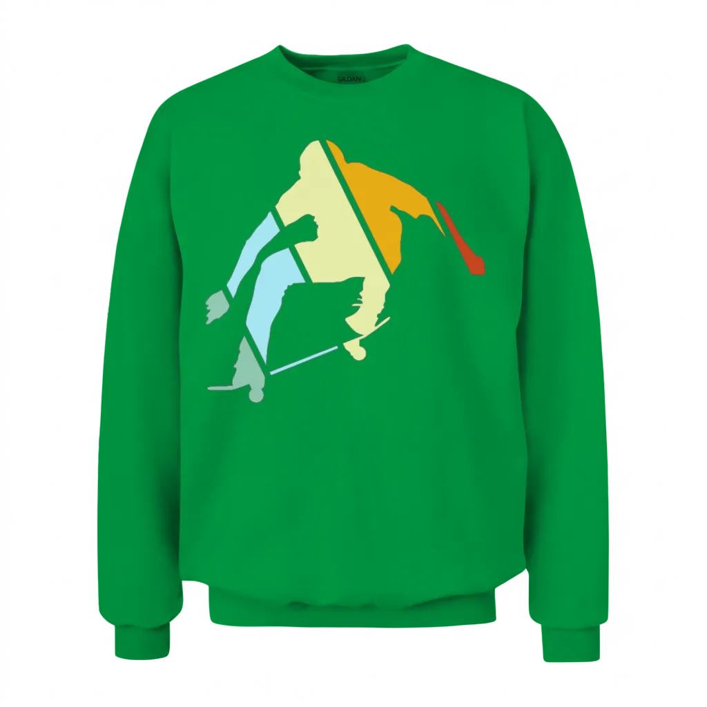 Skater Retro Unisex Sweatshirt - Irish Green