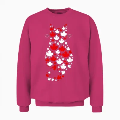 Chat Fête Du Canada Drapeau Canadien Drôle Canada Unisex Sweatshirt - Heliconia