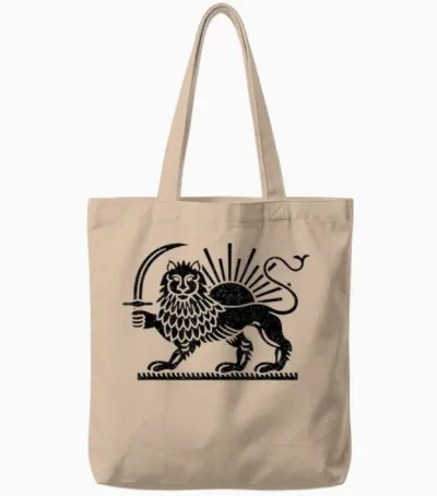 Symbole Du Lion Et Du Soleil Perse Iran Tote Bags - Natural