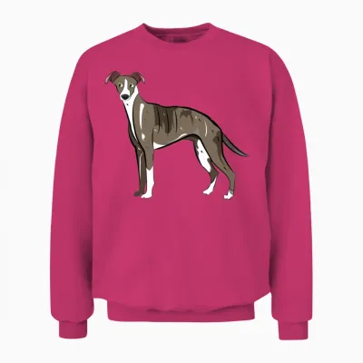 Whippet Dog Unisex Sweatshirt - Heliconia