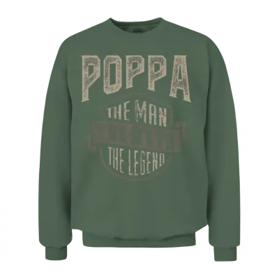 Poppa the Legend Unisex Sweatshirt - Military Green