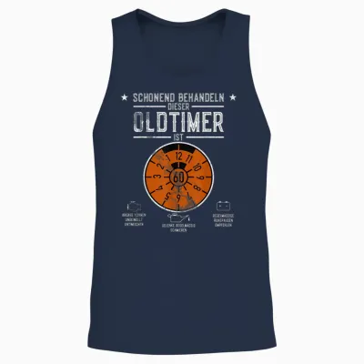 Hu Plaque Gentle Treat Oldtimer Is 60th Birthday Unisex Tank Top - Navy