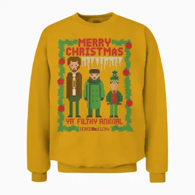 Home Alone Merry Christmas Ya Wet Bandits Ugly Unisex Sweatshirt - Gold