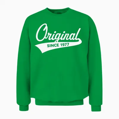Original Since 1977 (year of Birth, Birthday / W) Unisex Sweatshirt - Irish Green