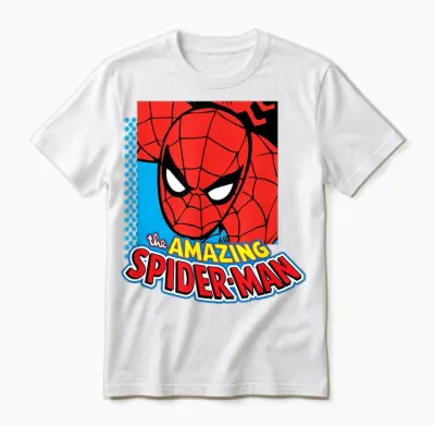 Amazon Essentials Men's Marvel the Amazing Spider-Man Logo Portrait T-Shirt, White, Small Unisex T-Shirt - White