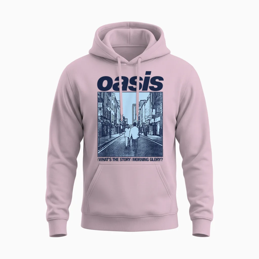 Oasis Amazon Exclusive Wtsmg in Baby Blue Unisex Hoodie in Light Pink