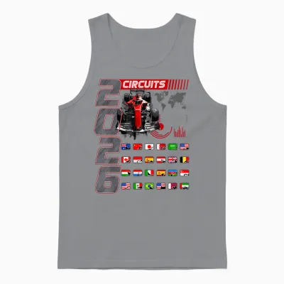Racing Car Calendar 2026 Racing Schedules Places Unisex Tank Top - Sport Grey
