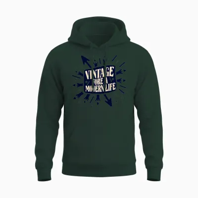 Vintage Vibe for a Modern Llife Unisex Hoodie - Forest