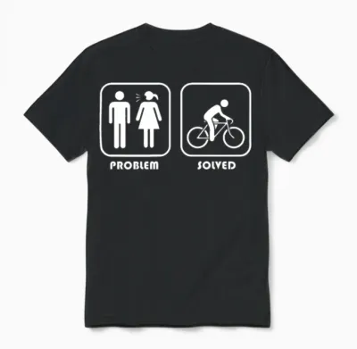 Funny for Cyclists Humour Unisex T-Shirt - Black
