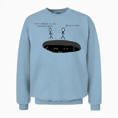 Clueless Sketch Funny Unisex Sweatshirt - Light Blue