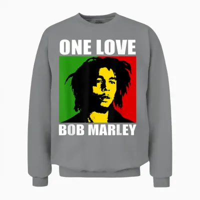 Offizielles Bob Marley One Love Rasta Unisex Sweatshirt - Sport Grey