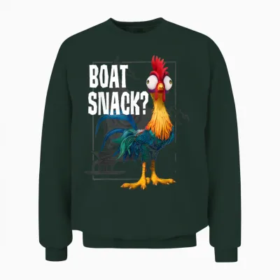 Disney Moana Hei Hei Boat Snack Vintage Style Unisex Sweatshirt - Forest