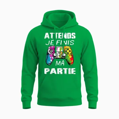 Funny Games Women and Men, Video Game T-Shirt Boys Child, Multicoloured, S, Short Sleeve, V-Neck, 100% Cotton, Imported, Unique Graphic, Gaming, Small Unisex Hoodie - Irish Green