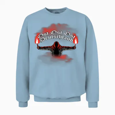 East Germany - Pyrotechnics - Pyro - Bengalo - Red T-Shirt, Black Unisex Sweatshirt - Light Blue