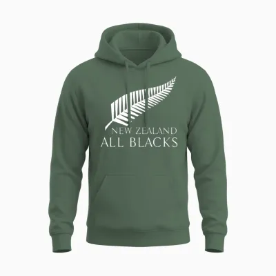 New Zealand Rugby Unisex Hoodie - Military Green