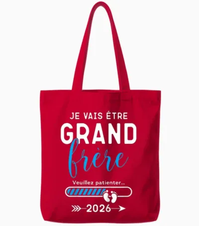 Child Future Big Brother 2026, I Will Be Big Brother Tote Bags - Red