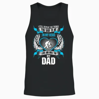 Son Love and Miss His Dad Unisex Tank Top - Black