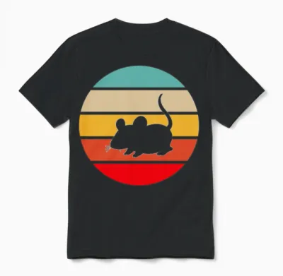Mouse Retro Unisex T-Shirt - Black