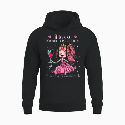 Women's Princess Bin Da Kann Losgehen Es Escaliert Eh Costume T-Shirt, Black Unisex Hoodie - Black