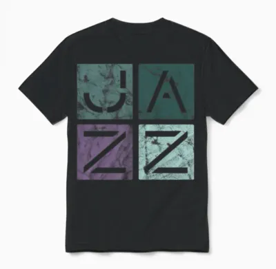 Jazz Retro Unisex T-Shirt - Black