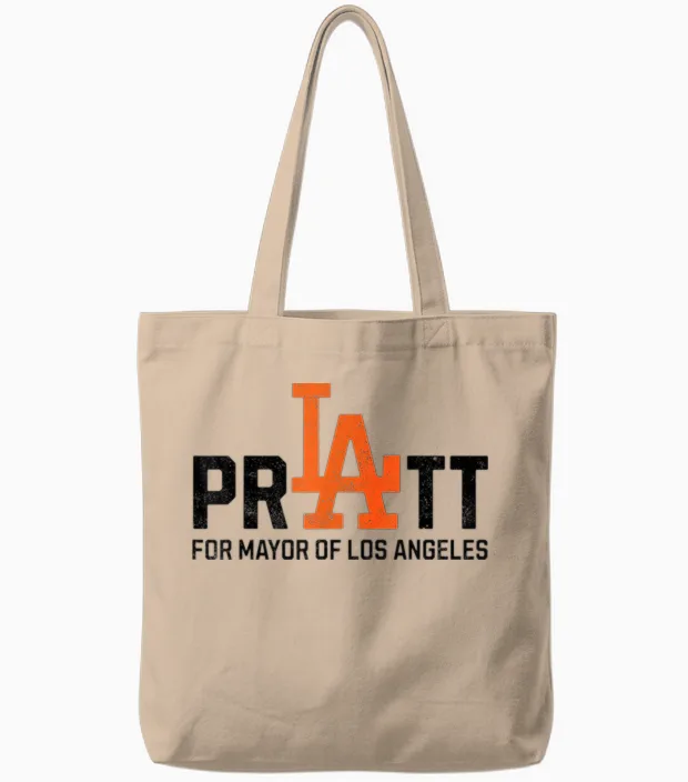 Pratt for Mayor Tote Bags in Natural