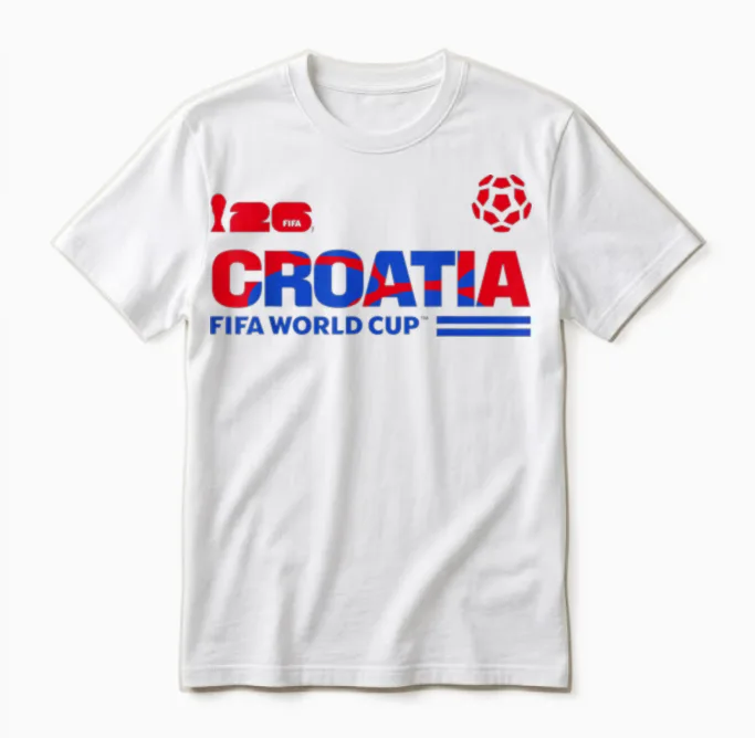 Fifa World Cup26 Qualifier Croatia Unisex T-Shirt in White