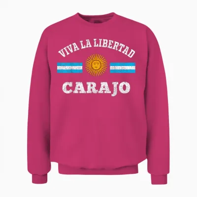 Viva La Libertad Carajo Javier Milei Presidente De Argentina Unisex Sweatshirt - Heliconia
