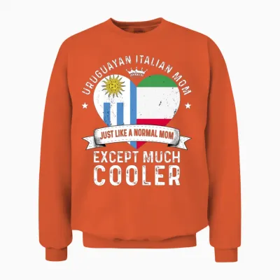 Uruguay Flag Italy Mom Mothers Day Women Mama Unisex Sweatshirt - Orange
