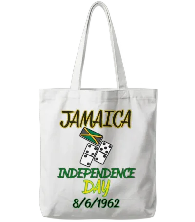 Jamaica Independence 1962 August 6 Dice Tote Bags - White
